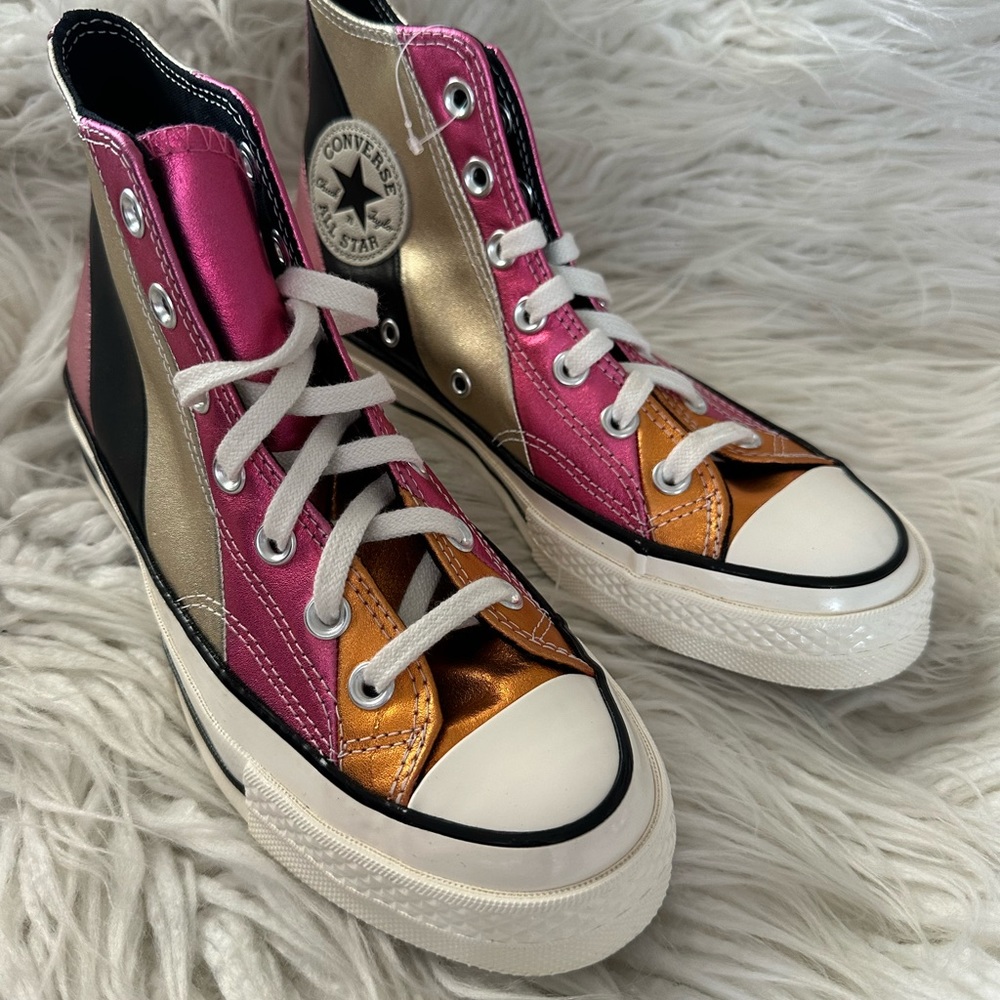 Converse Chuck 70 Hi 'Metallic Rainbow' 565866C ladies size‎ 7 NEW - Picture 2 of 10